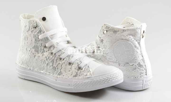 Converse Blanche dentelle