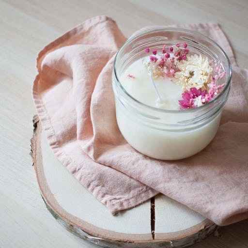 Contenant bougie fleurie - 2