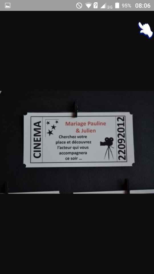 Plan de table cinéma - 2