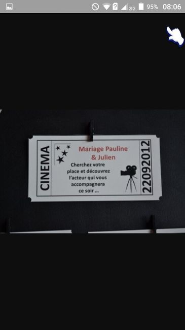 Plan de table cinéma - 2