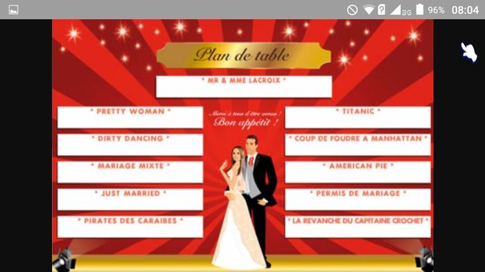 Plan de table cinéma - 4