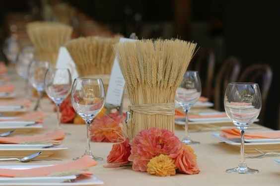 en botte comme centre de table