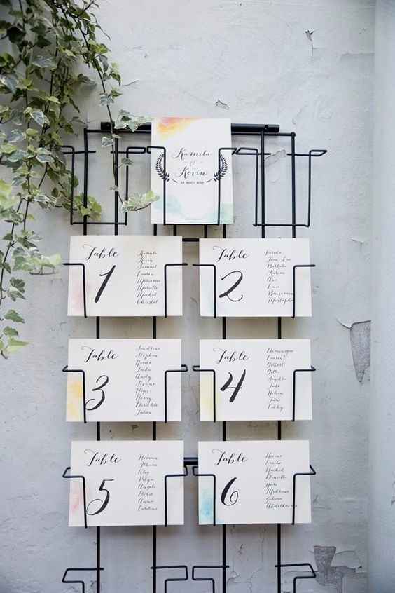 5. Le plan de table "Présentoir à cartes postales"