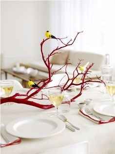 9. Le centre de table branche