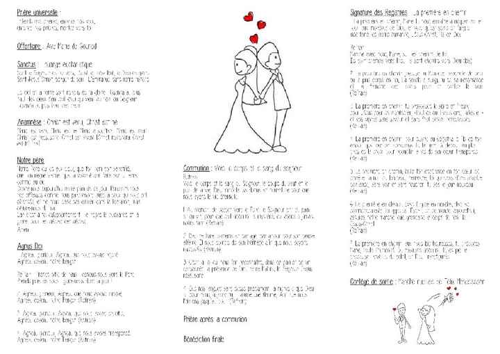 Livret de messe, version impression verso