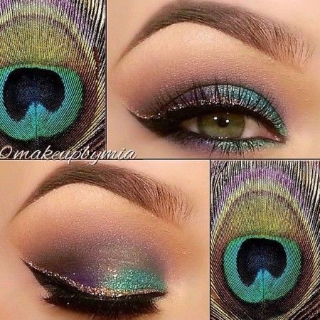 19. Maquillage inspiration plume de paon