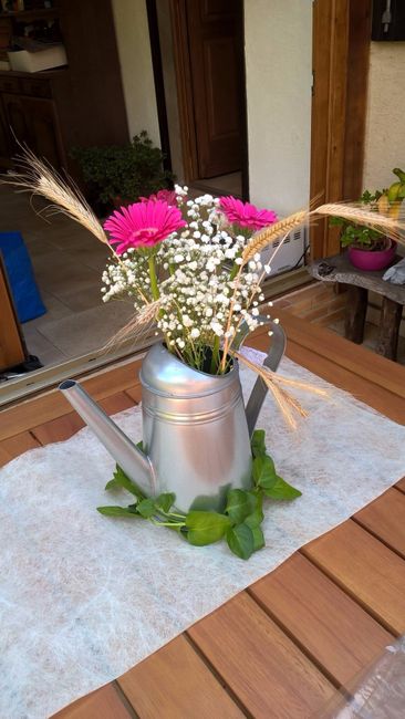 Arrangement floral (vue de trois-quart)