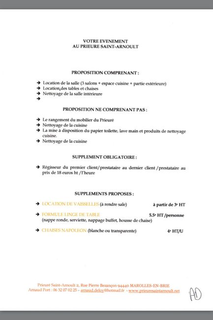 Non respect du contrat - 1