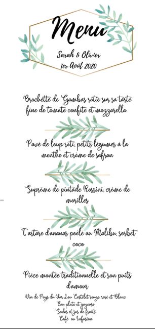 Menus et programme de la journée 3