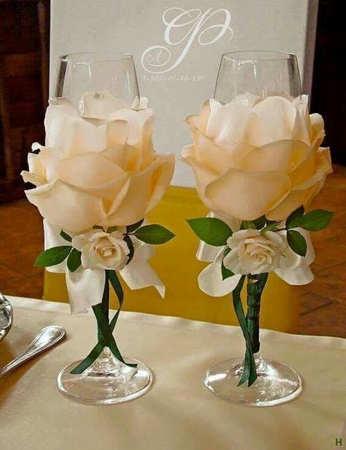 Verre champagne décorer - 1