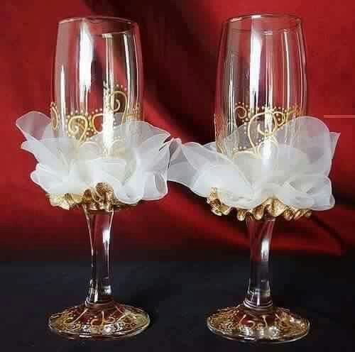 Verre champagne décorer - 4