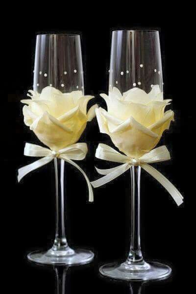 Verre champagne décorer - 12
