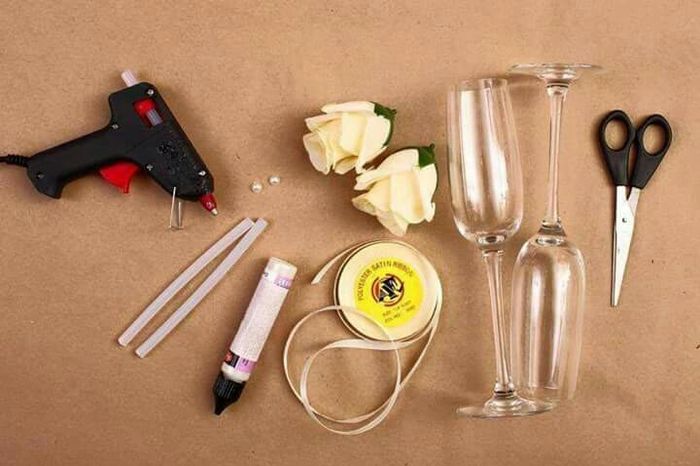 Verre champagne décoré 1