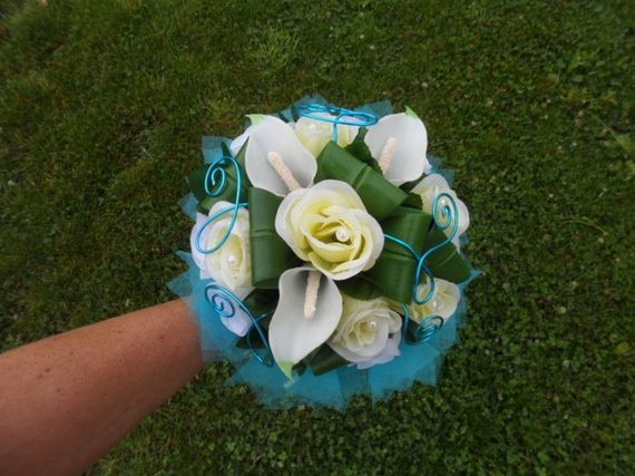 Bouquet bleu/turquoise - 1