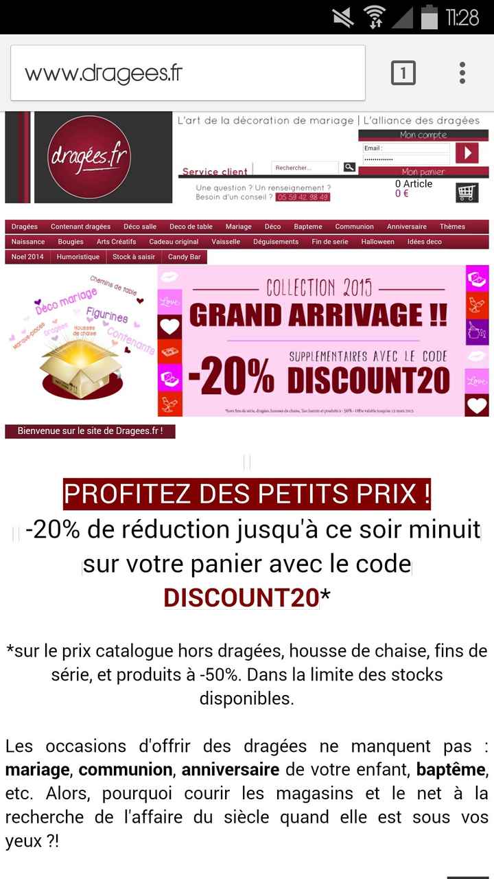 Trouvé super site pour dragées pas cher :) - 1