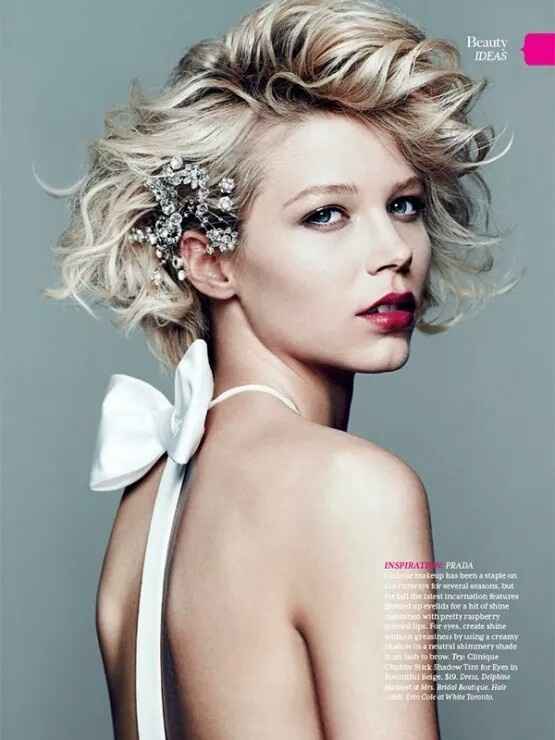 Coiffure mariée cheveux courts - 17