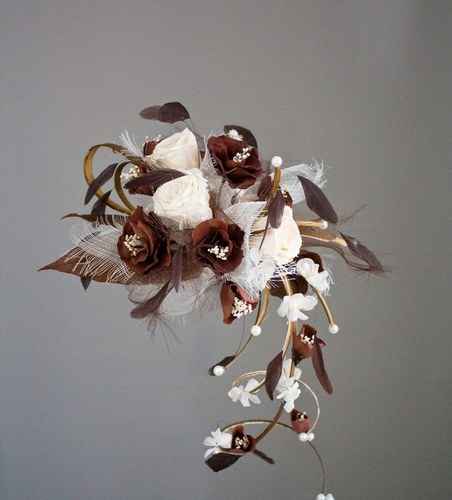 Bouquet mariée sans fleur ou fausse fleur - 17