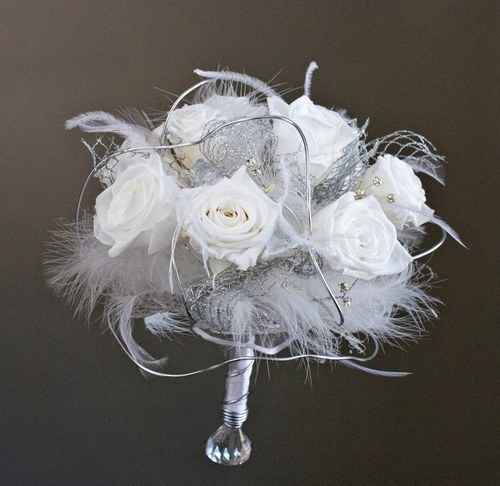 Bouquet mariée sans fleur ou fausse fleur - 20
