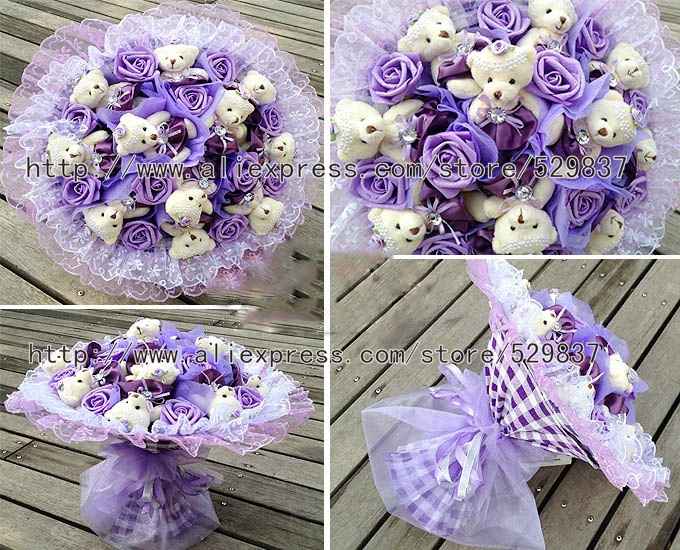Bouquet mariée sans fleur ou fausse fleur - 55