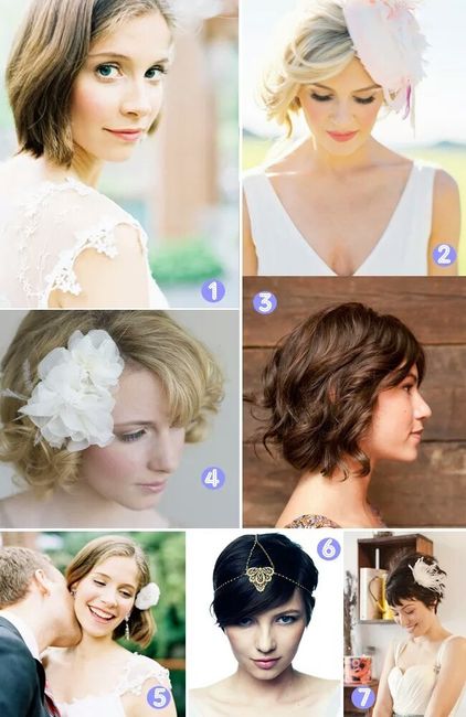 Coiffure mariée cheveux courts - 14