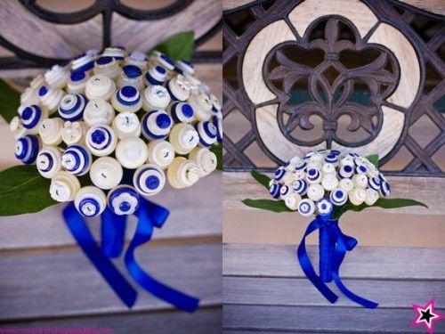 Bouquet mariée sans fleur ou fausse fleur - 34