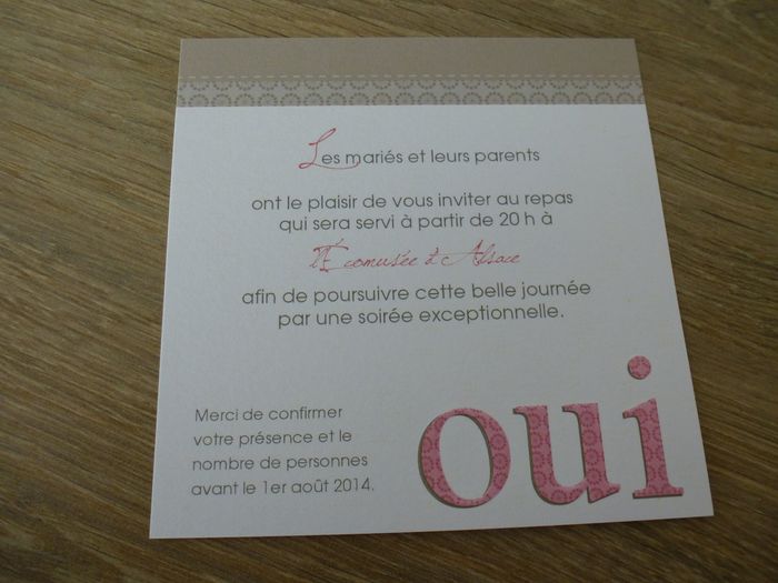 Carton invitation repas