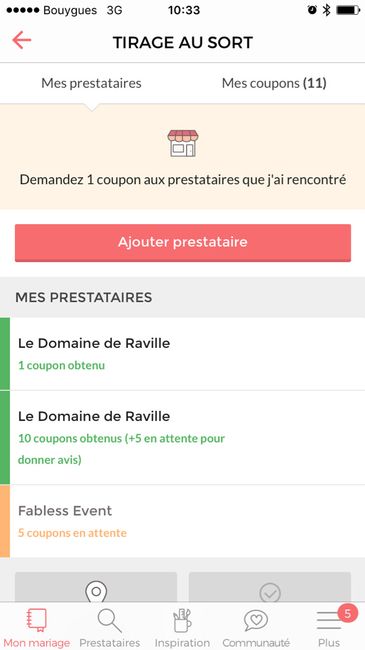Tirage au sort : validation coupons - 2