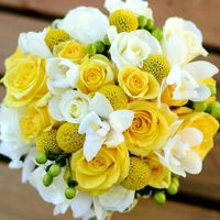 bouquet blanc jaune