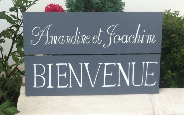 Pancarte bienvenue DIY