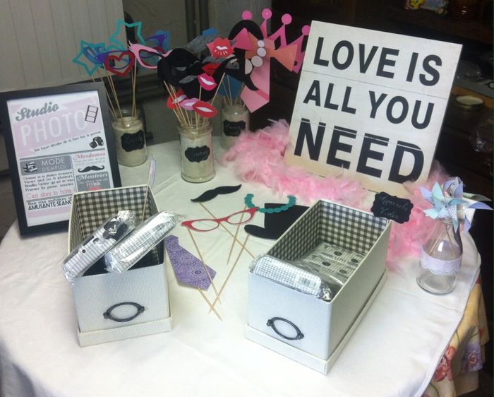Table accessoires photobooth