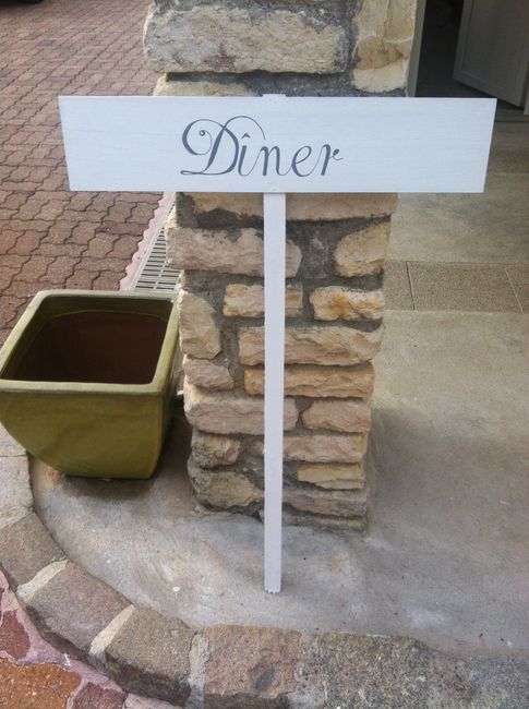 Notre panneau Dîner DIY
