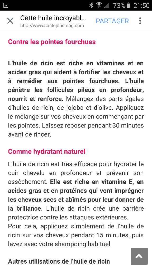 Les vertus de l'huile de ricin - 2