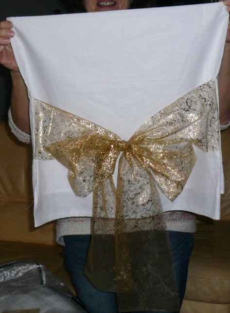 Housse chaise et doré