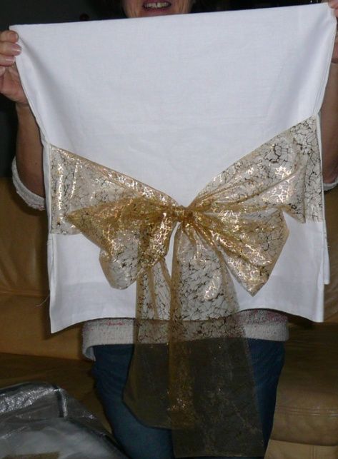 Housse chaise et doré