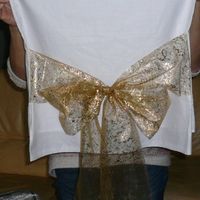 Housse chaise et doré