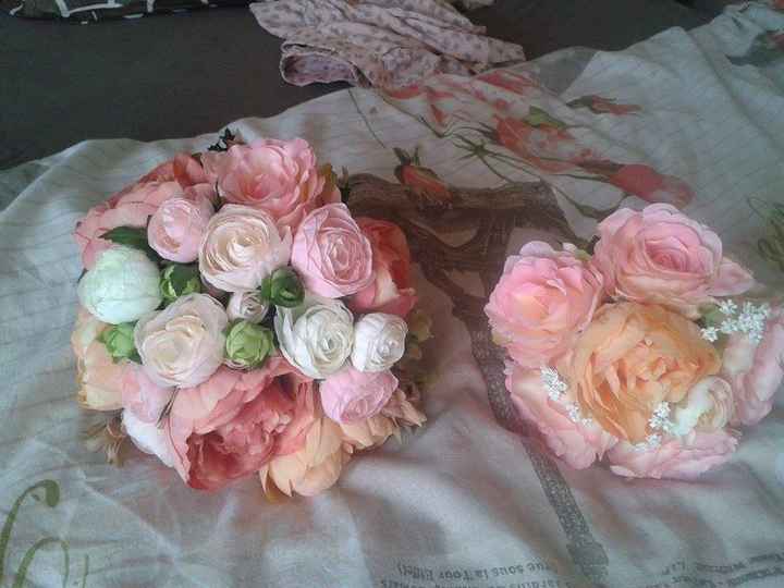 mon bouquet et celui de ma fille ^^