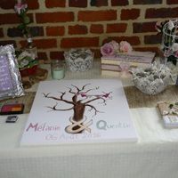 Table urne et arbres à empreinte 
