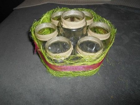 centre de table avec petits pots bébé