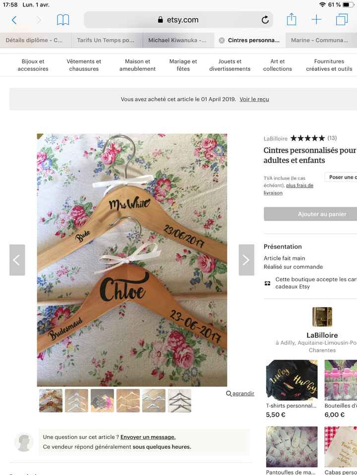 Nouvelle commande sur Etsy!