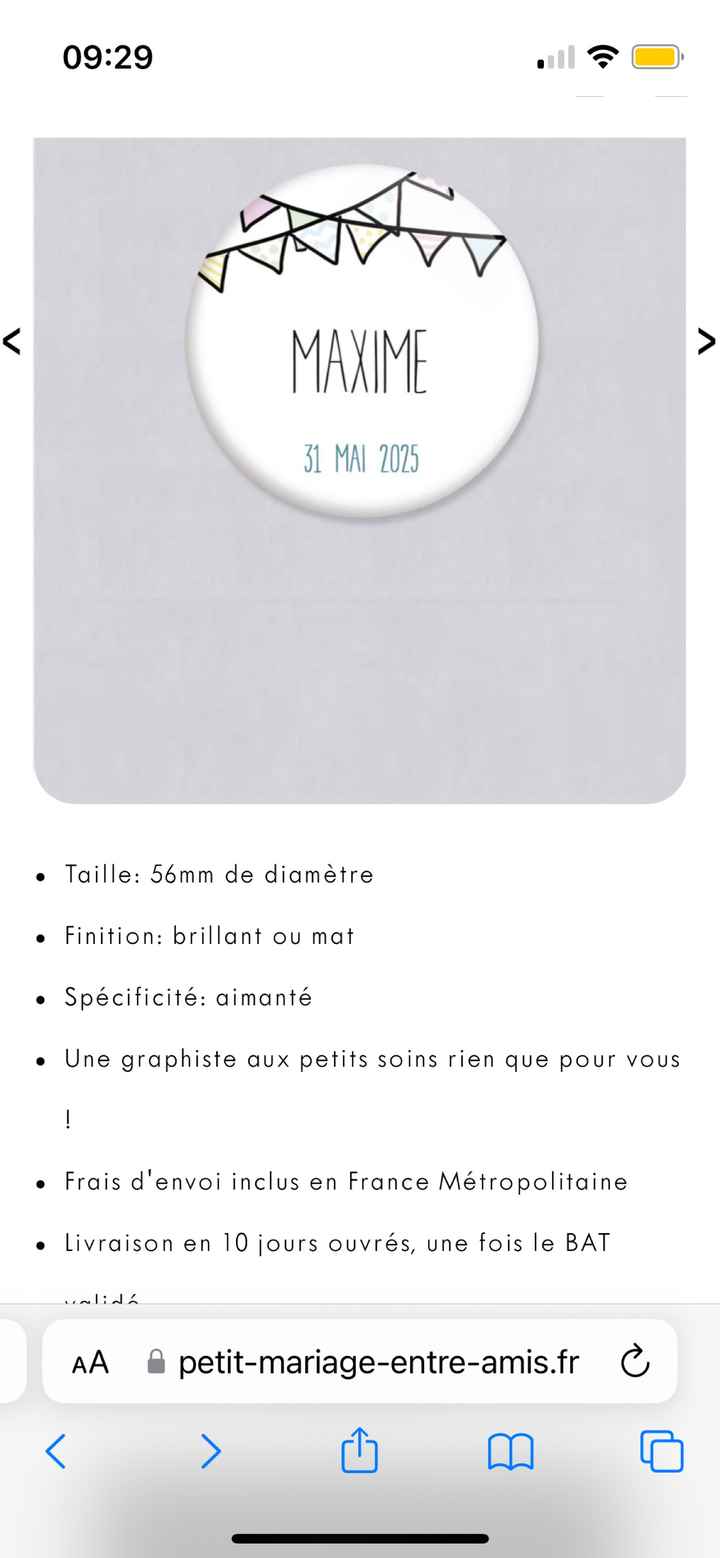 Cadeaux invités - 1