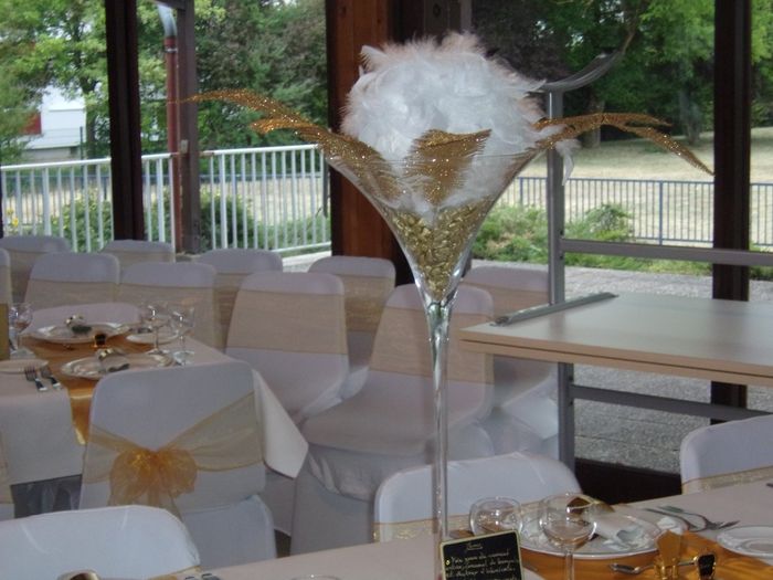 Vases martini décoré
