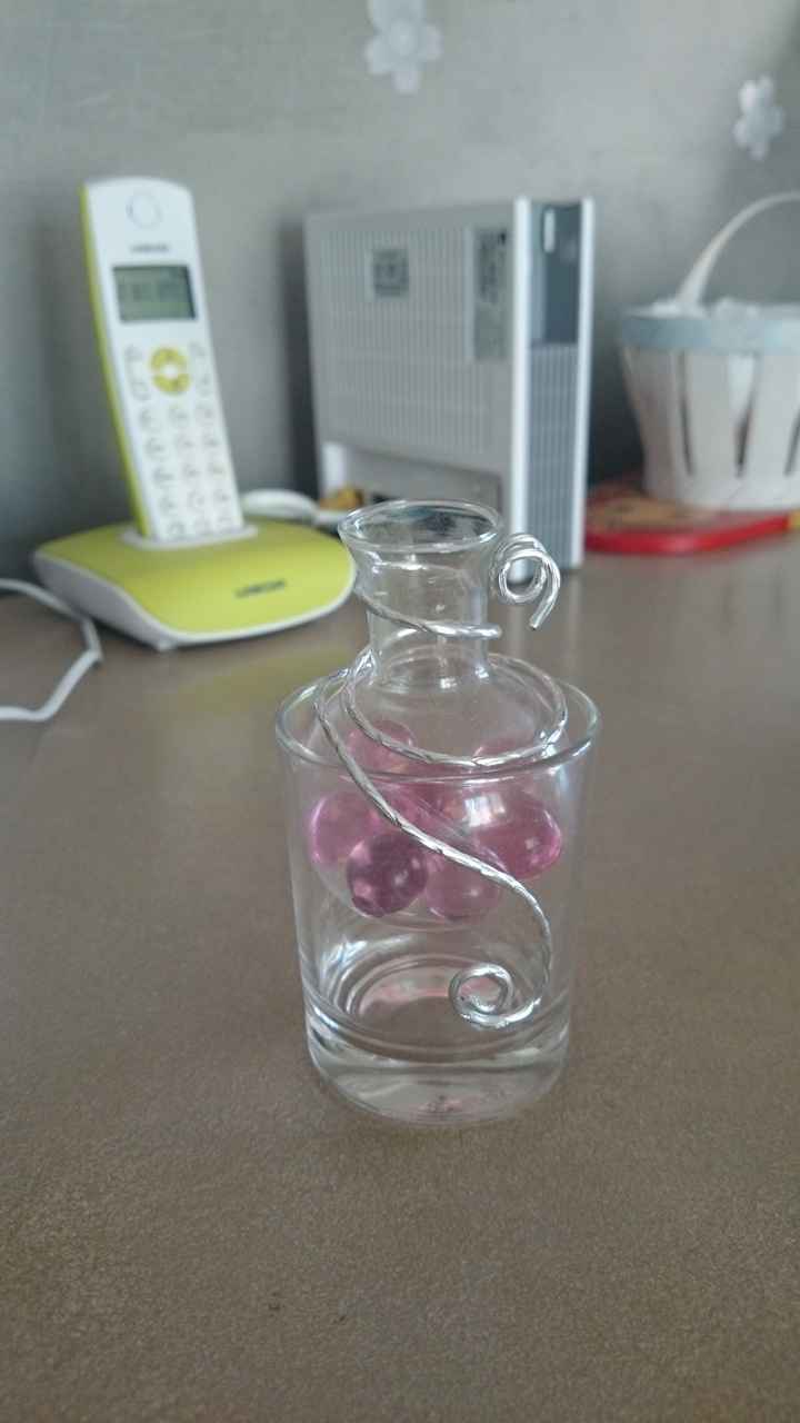 Décoration prune (violet) blanc et argenté - 1