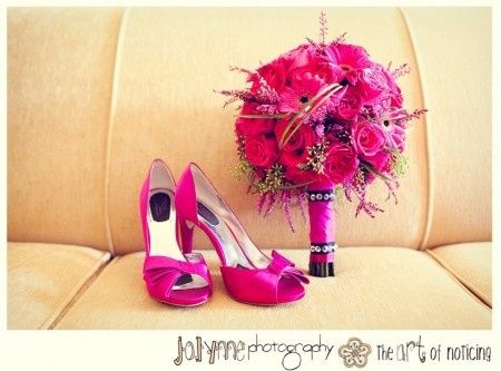 Idée pour des chaussures, un bouquet