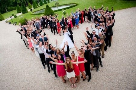 Idée pou une photo de groupe en forme de coeur