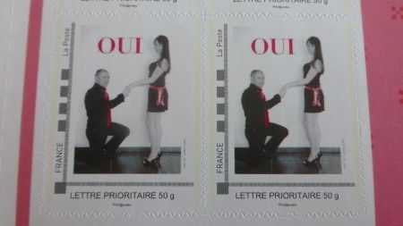 Notre timbre personnalisé pour notre faire part