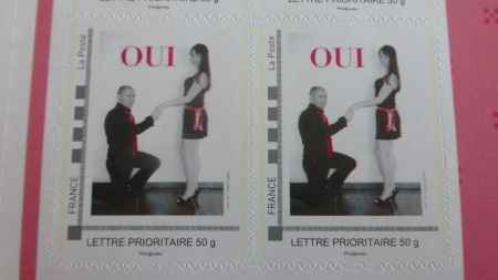 Notre timbre personnalisé pour notre faire part