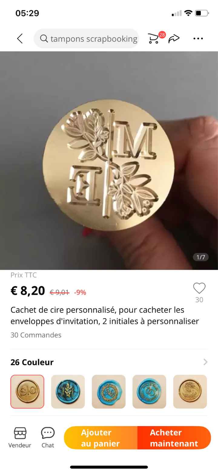 Logo personnalisé - Tampon faire part - 1
