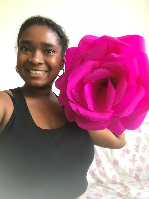 diy du jour: fleur géante en papier crépon 1