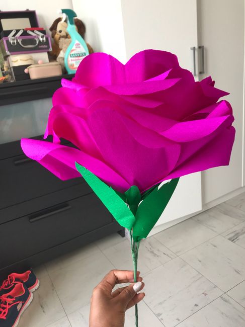 diy du jour: fleur géante en papier crépon 2