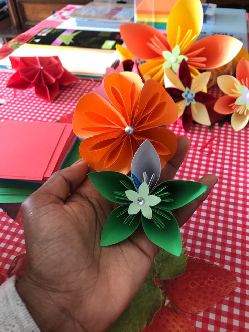 Essai fleurs en papier - 2